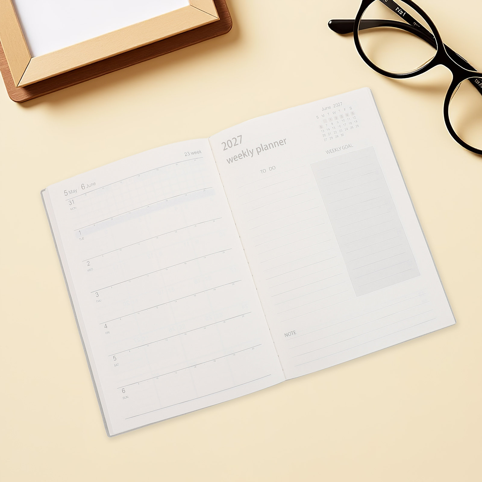 A5 Spiral Dotted Grid Notebook - Buku Catatan Perencana Profesional 2027, Ukuran