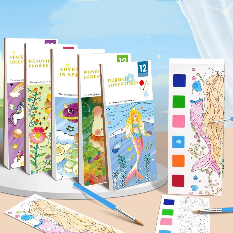 Bview Art Magic Buku Mewarnai  - Reusable Water Magic Coloring Book ulasan dan harga