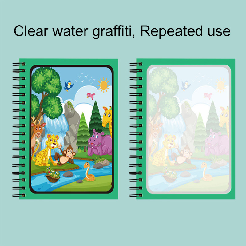 Buku Air Ajaib dengan Pena, Ha - Reusable Water Magic Coloring Book ulasan dan harga