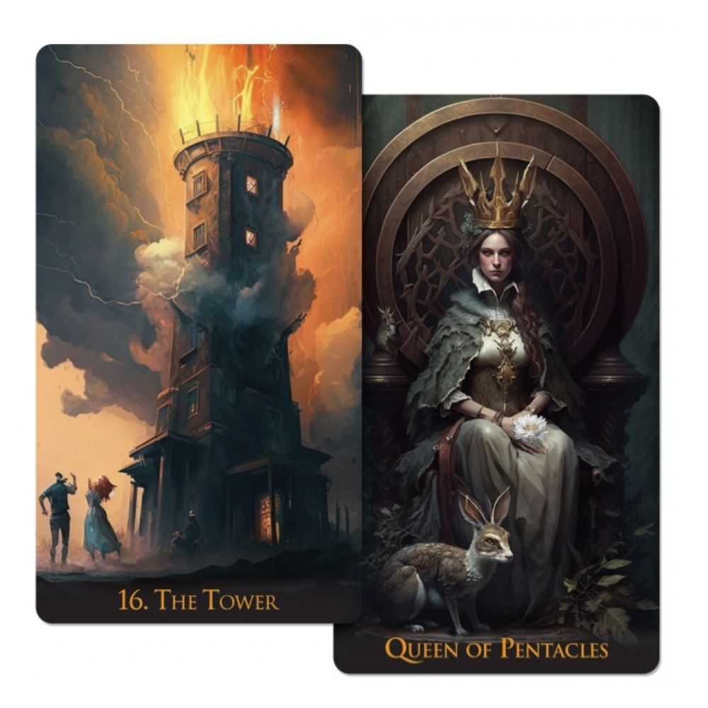 12*7cm Dunia aneh Tarot 78 kar - Tarot Deck With Guidebook ulasan dan harga
