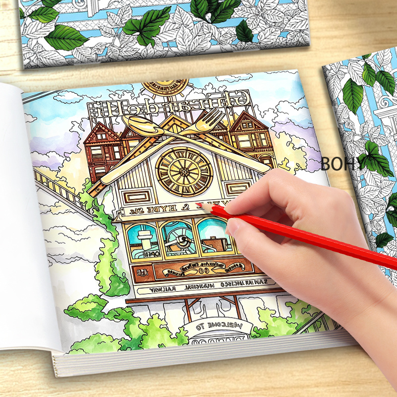 1 Buku Mewarnai Bertema Perjal - Adult Coloring Book Stress Relief ulasan dan harga