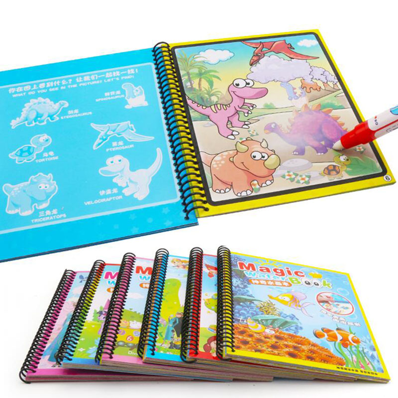 Lukisan Sihir buku air lucu ka - Reusable Water Magic Coloring Book ulasan dan harga