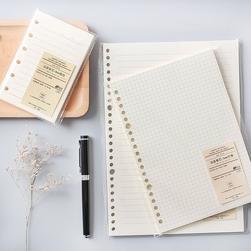 A5 B5 20 Lubang Loose Leaf Isi - A5 Spiral Dotted Grid Notebook ulasan dan harga