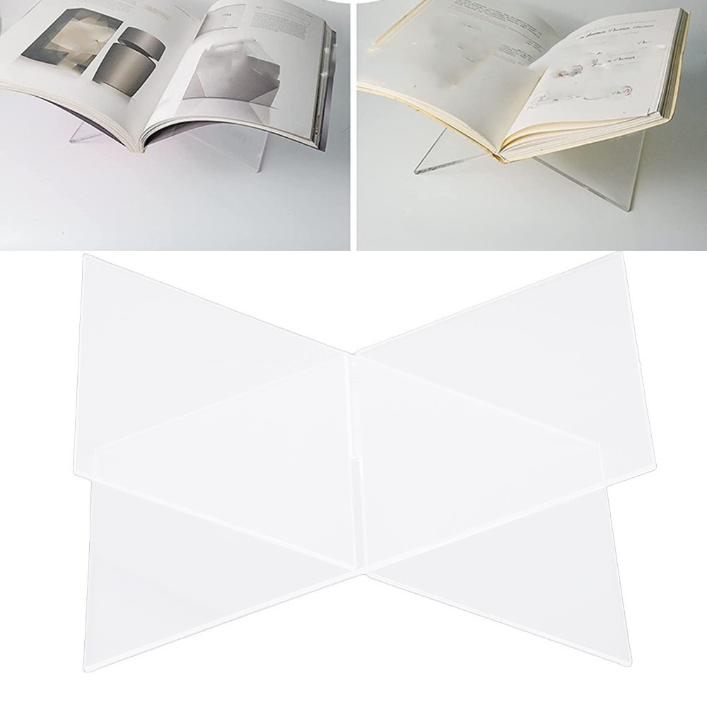1set Penyangga Buku Akrilik De - Clear Acrylic Book Stand Holder ulasan dan harga