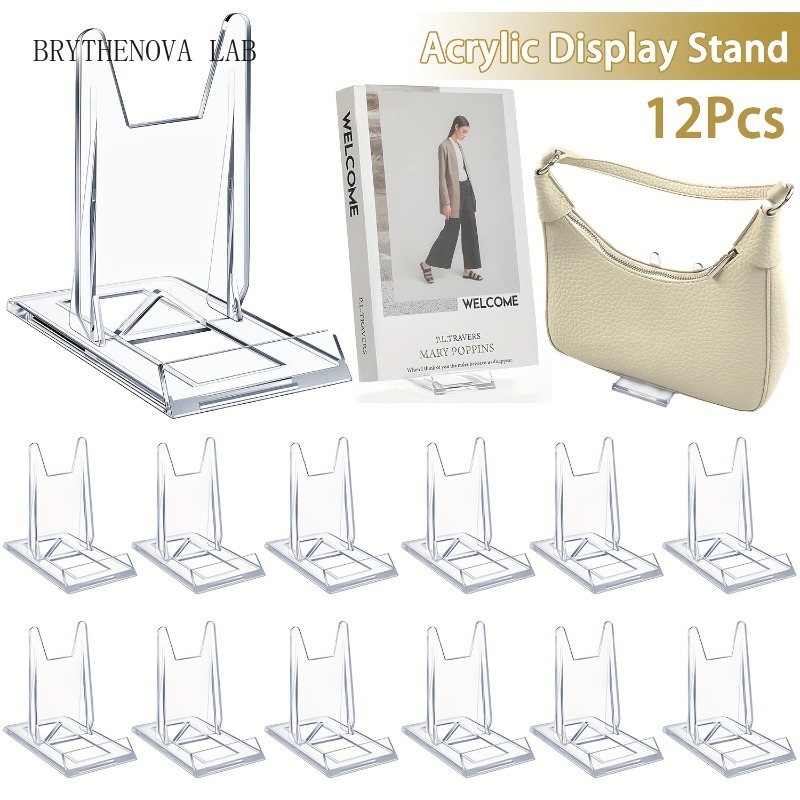 12 Buah 5/ Stand Display Akril - Clear Acrylic Book Stand Holder ulasan dan harga