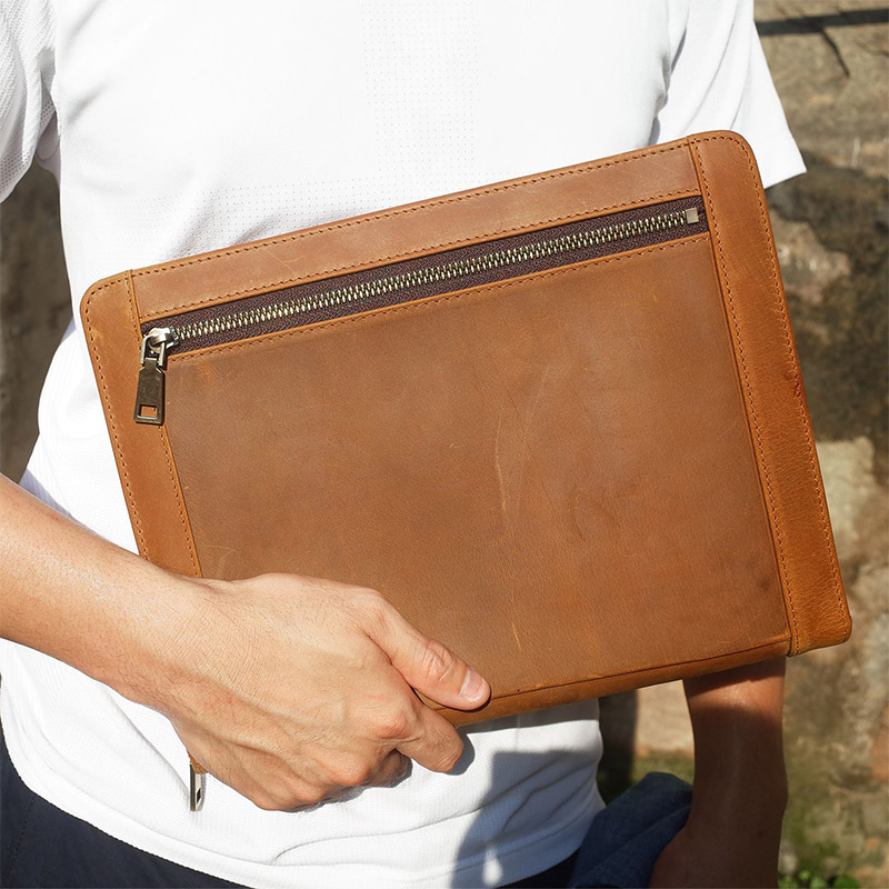 Organizer Portofolio Kulit Sap - Vintage Leather Journal Notebook ulasan dan harga